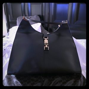 Gucci large leather tote.